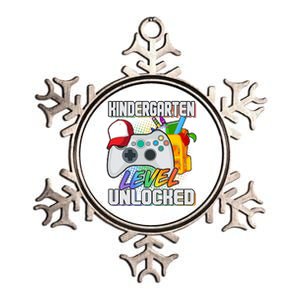 Funny Kindergarten Unlocked Video Gamer Metallic Star Ornament