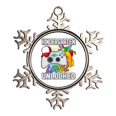 Funny Kindergarten Unlocked Video Gamer Metallic Star Ornament