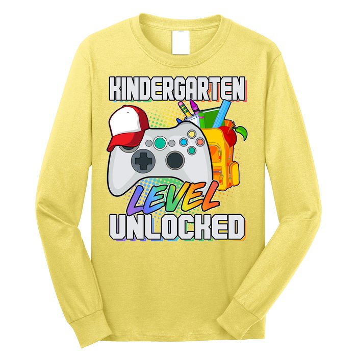 Funny Kindergarten Unlocked Video Gamer Long Sleeve Shirt