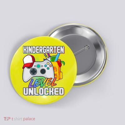 Funny Kindergarten Unlocked Video Gamer Button
