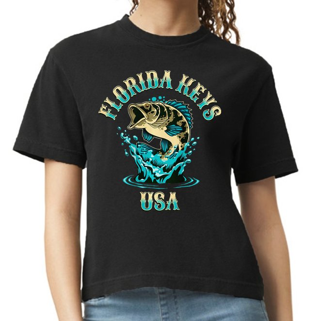 Florida Keys Usa Fishing Comfort Colors Boxy T-Shirt