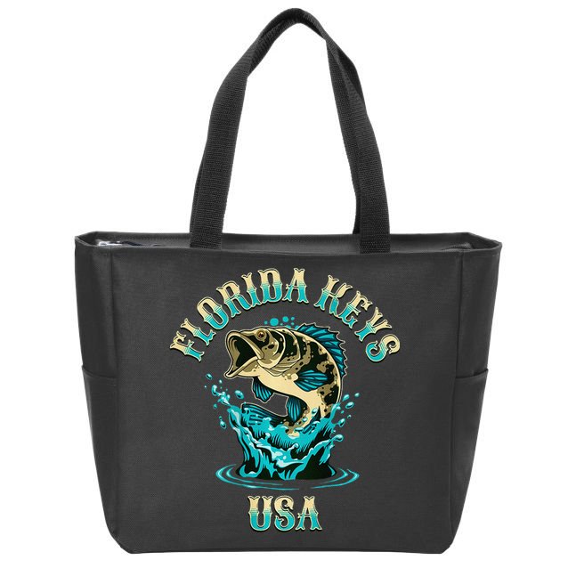 Florida Keys Usa Fishing Zip Tote Bag