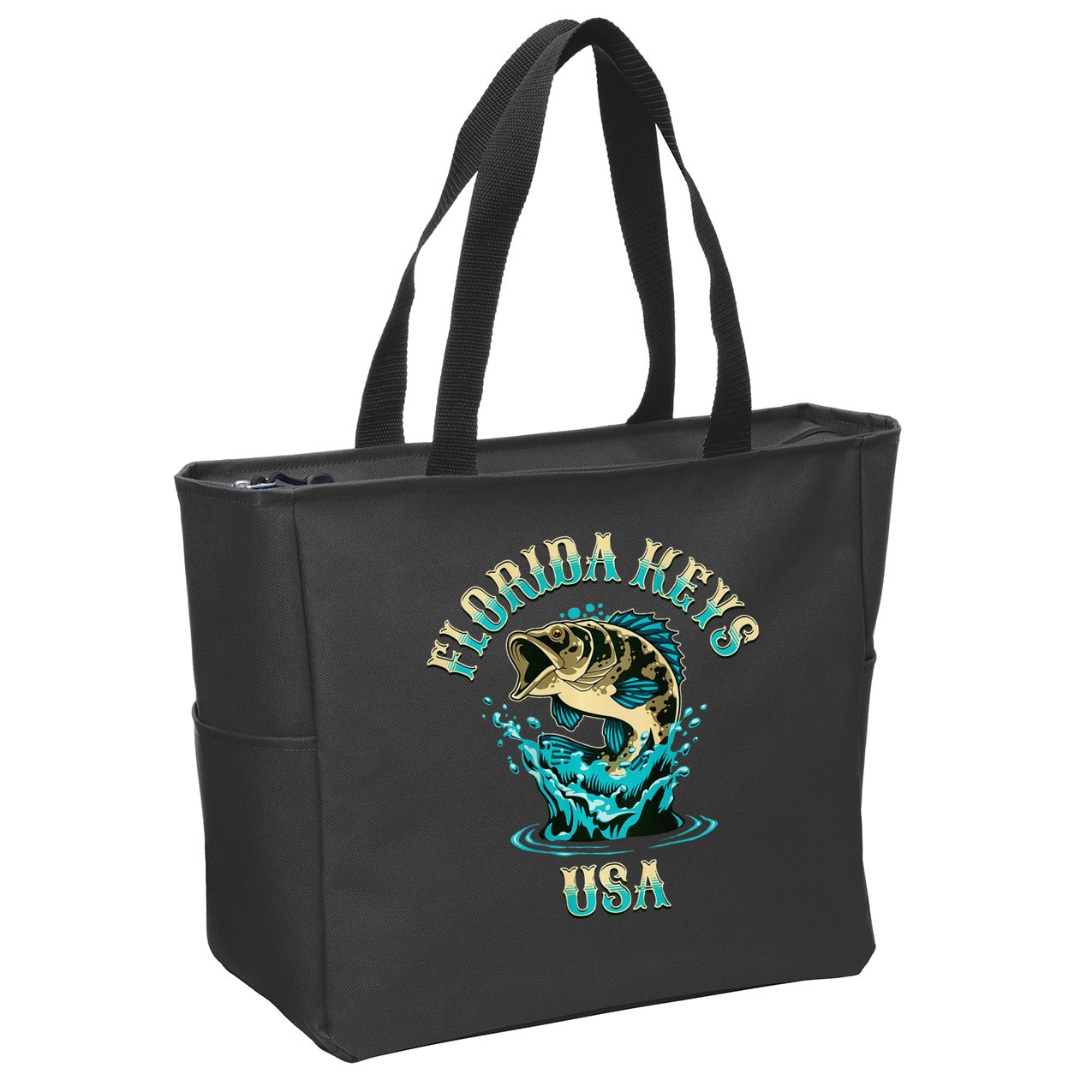 Florida Keys Usa Fishing Zip Tote Bag