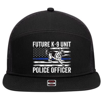 Future K9 Unit Police Officer Proud Law Enforcement 7 Panel Mesh Trucker Snapback Hat