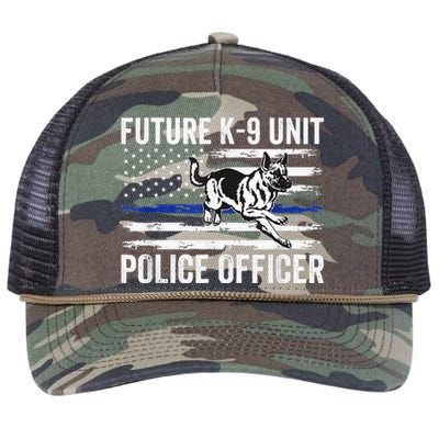 Future K9 Unit Police Officer Proud Law Enforcement Retro Rope Trucker Hat Cap