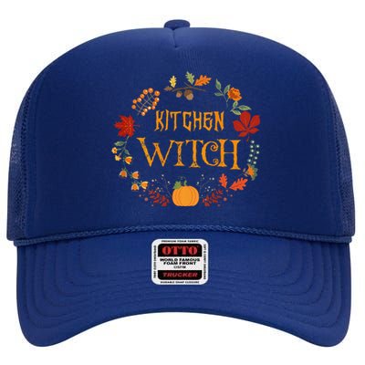 Fun Kitchen Witch Halloween Great Gift Idea High Crown Mesh Back Trucker Hat