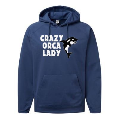 Funny Killer Whale Ladies Design Orcas Performance Fleece Hoodie