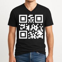 Fuc K You Q R Code V-Neck T-Shirt