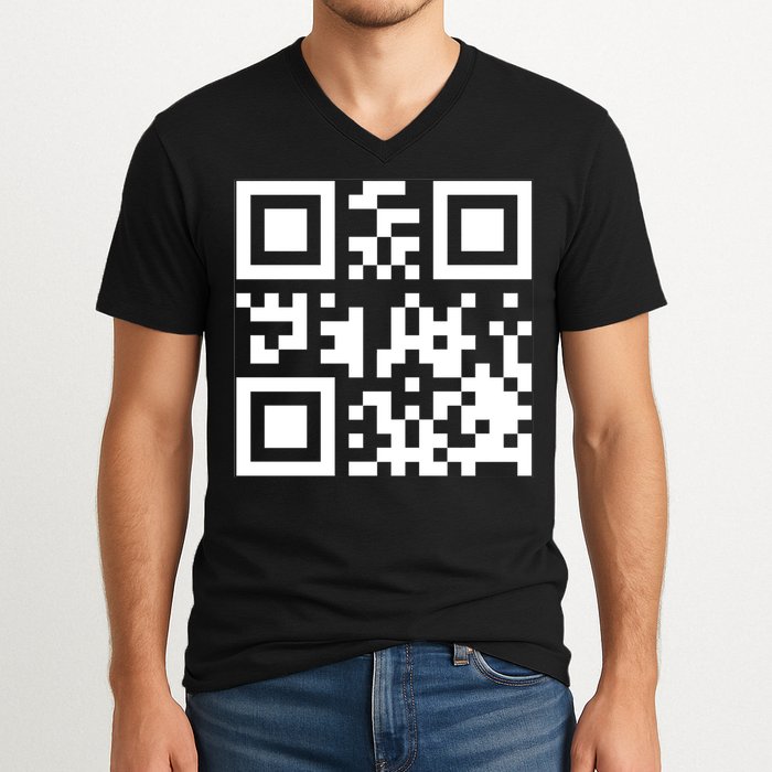 Fuc K You Q R Code V-Neck T-Shirt