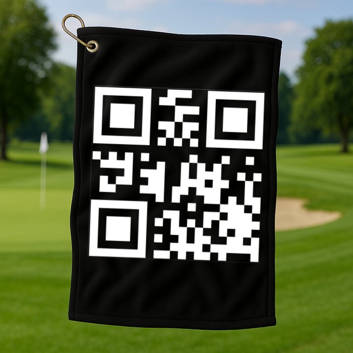 Fuc K You Q R Code Golf Towel