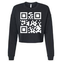Fuc K You Q R Code Cropped Pullover Crew