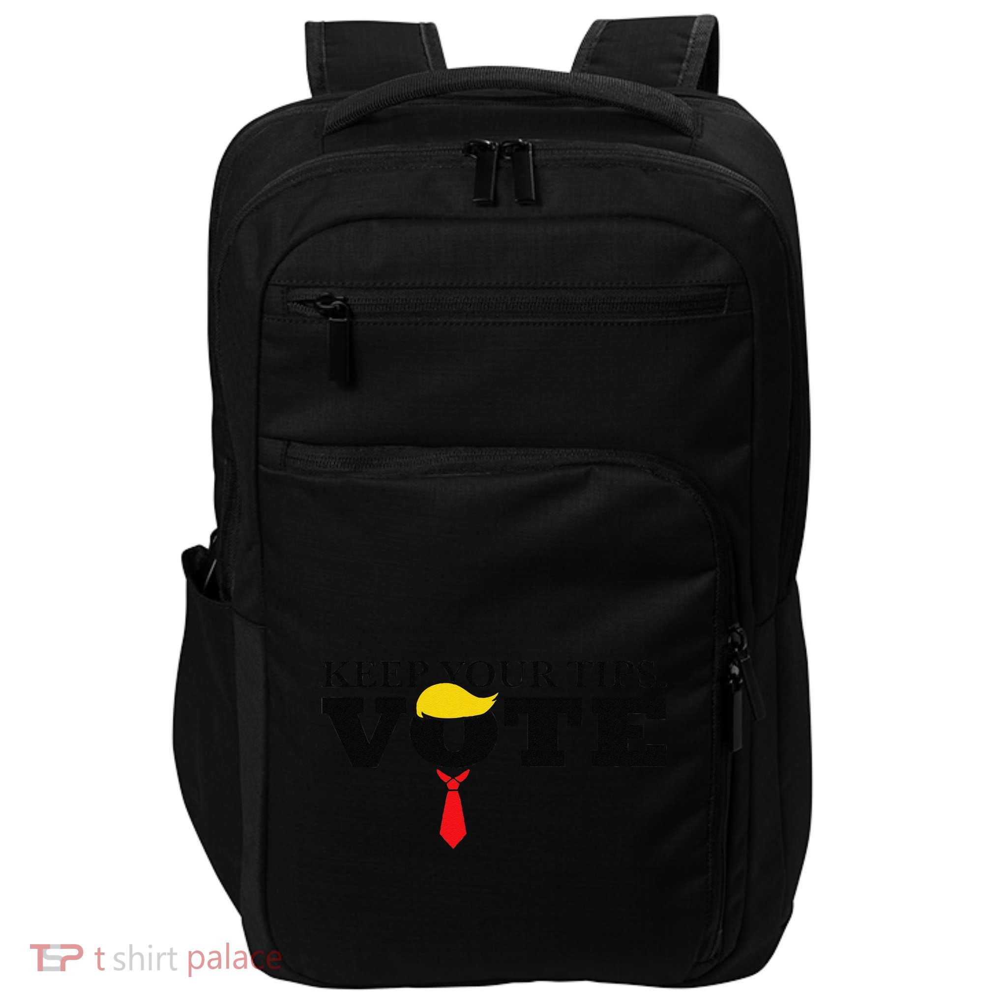 Funny Keep Your Tips Vote Trump IM Voting Convicted Felon Impact Tech Backpack