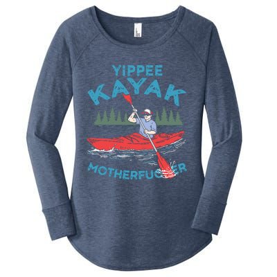 Funny Kayak Yippee Kayak Canoeist Kayaking Women's Perfect Tri Tunic Long Sleeve Shirt