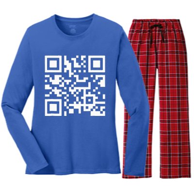 Fuc K You Q R Code Women's Long Sleeve Flannel Pajama Set 