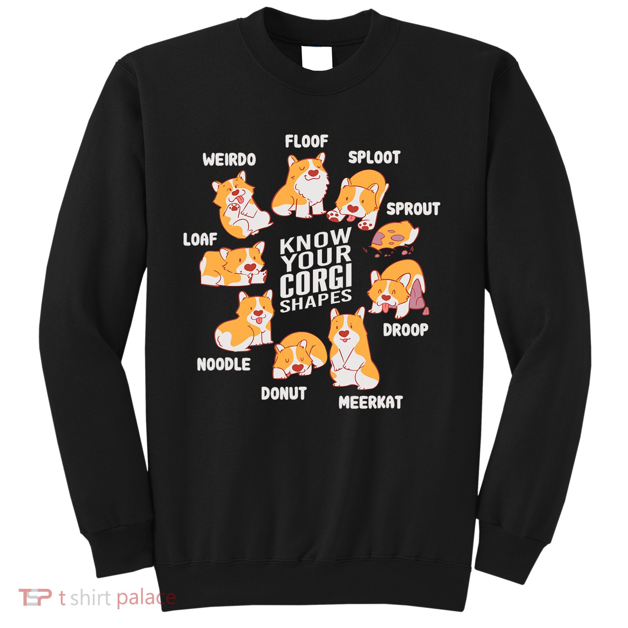 Funny Know Your Corgi Shapes Cute Welsh Dog Lover Sweatshirt