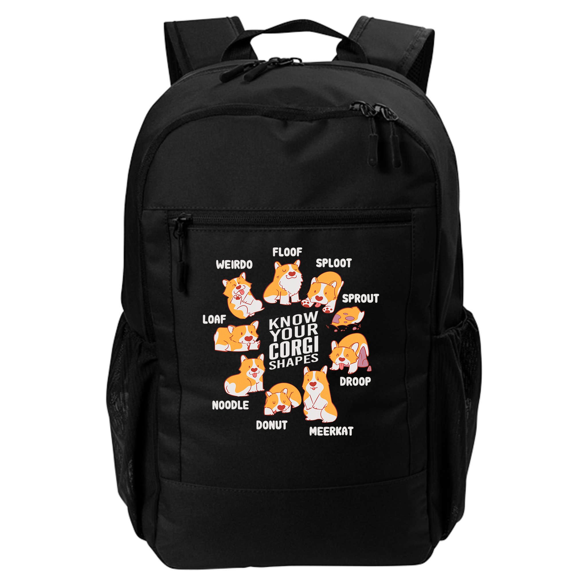 Funny Know Your Corgi Shapes Cute Welsh Dog Lover Backpack