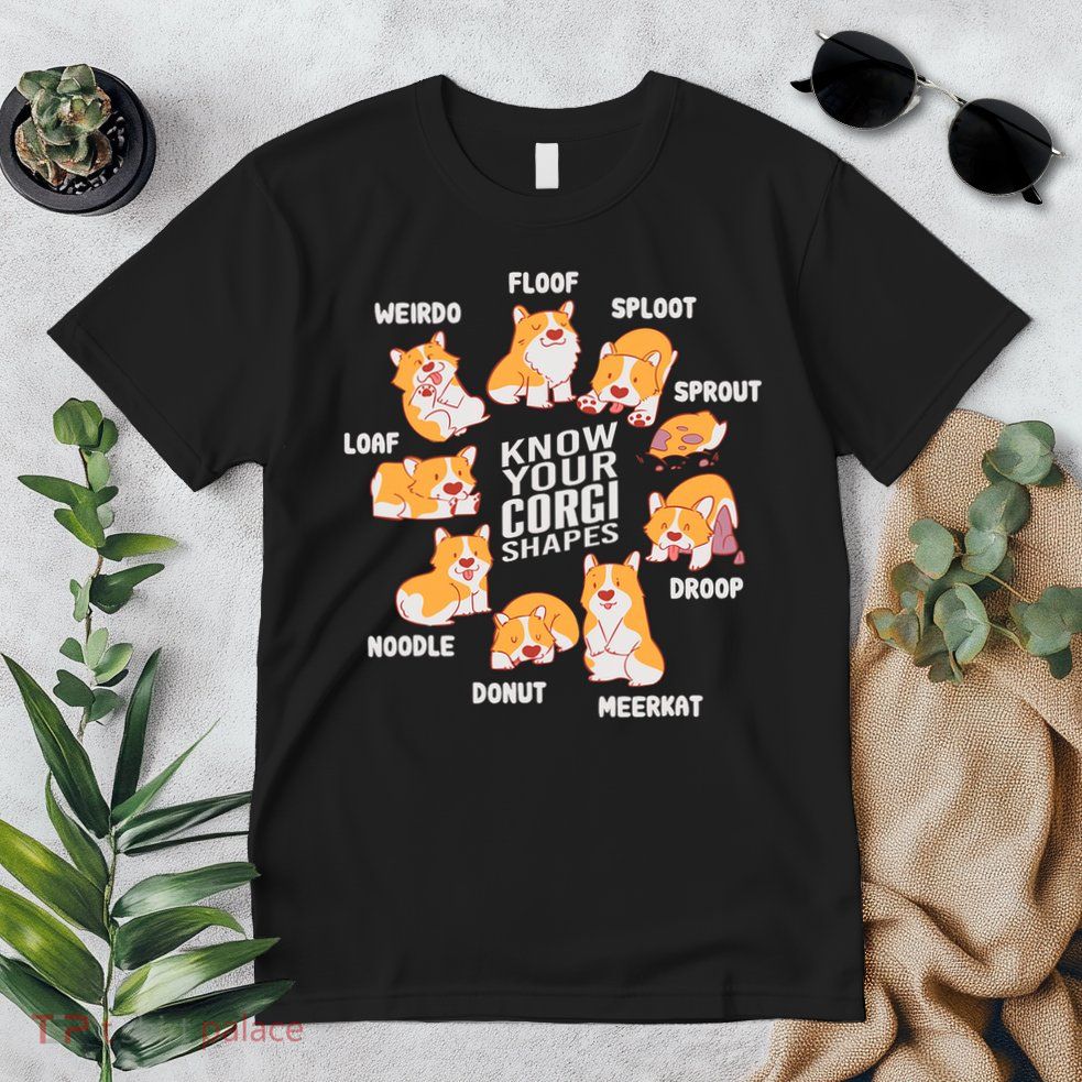 Funny Know Your Corgi Shapes Cute Welsh Dog Lover Premium T-Shirt