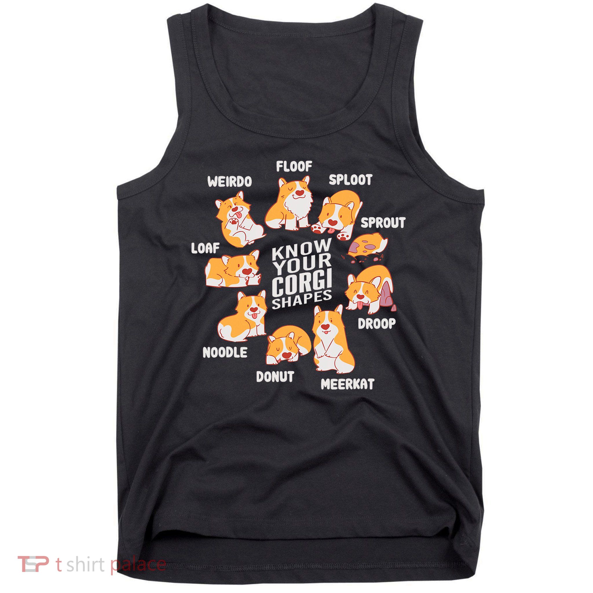 Funny Know Your Corgi Shapes Cute Welsh Dog Lover Tank Top
