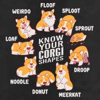 Funny Know Your Corgi Shapes Cute Welsh Dog Lover Golf Towel