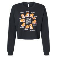 Funny Know Your Corgi Shapes Cute Welsh Dog Lover Cropped Pullover Crew