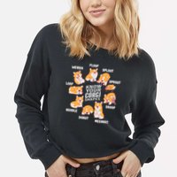Funny Know Your Corgi Shapes Cute Welsh Dog Lover Cropped Pullover Crew