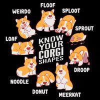 Funny Know Your Corgi Shapes Cute Welsh Dog Lover Cropped Pullover Crew