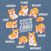 Funny Know Your Corgi Shapes Cute Welsh Dog Lover Garment-Dyed Sweatshirt