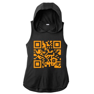 Fuc K You Q R Code Ladies PosiCharge Tri-Blend Wicking Draft Hoodie Tank