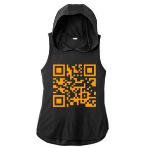 Fuc K You Q R Code Ladies PosiCharge Tri-Blend Wicking Draft Hoodie Tank