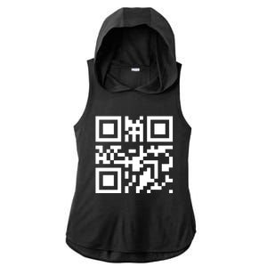 Fuc K You Q R Code Ladies PosiCharge Tri-Blend Wicking Draft Hoodie Tank