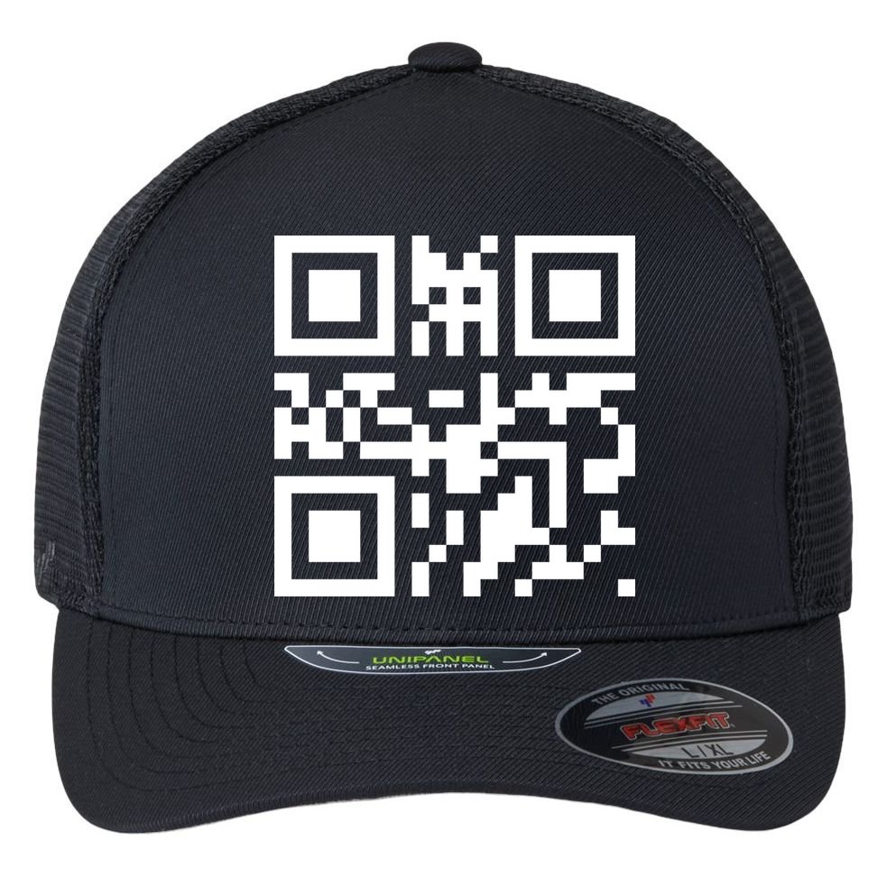 Fuc K You Q R Code Flexfit Unipanel Trucker Cap