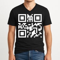 Fuc K You Q R Code V-Neck T-Shirt