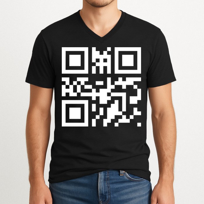 Fuc K You Q R Code V-Neck T-Shirt