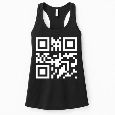 Fuc K You Q R Code Women's Racerback Tank