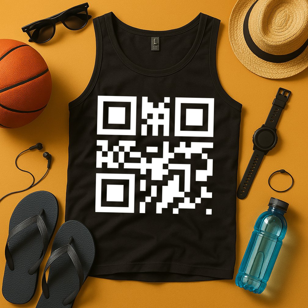 Fuc K You Q R Code Tank Top