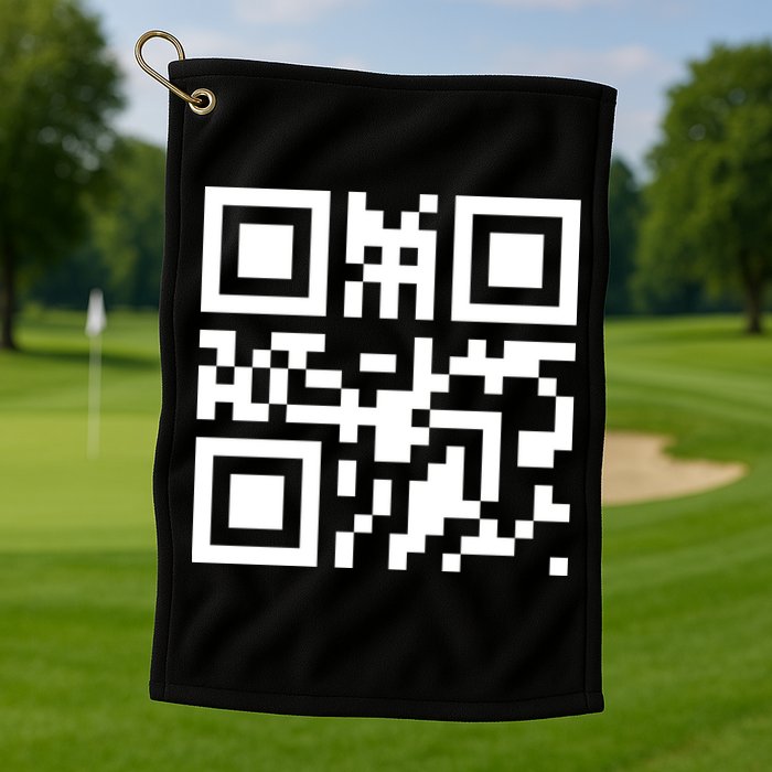Fuc K You Q R Code Golf Towel