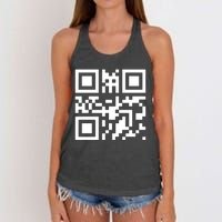 Fuc K You Q R Code Women's Knotted Racerback Tank