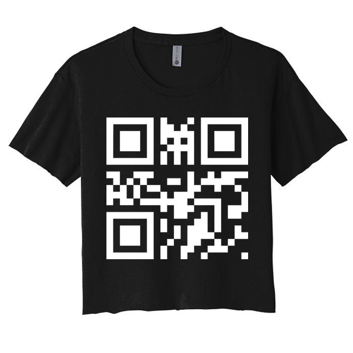 Fuc K You Q R Code Crop Top