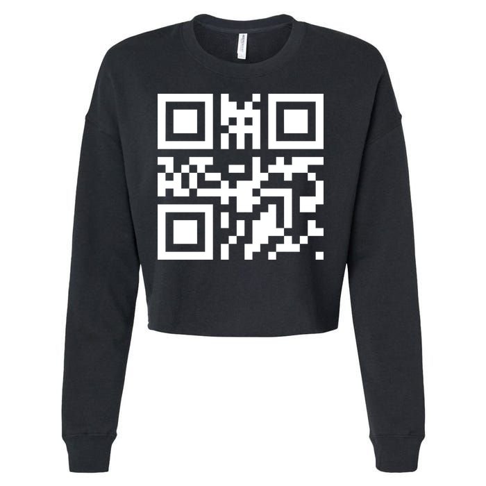 Fuc K You Q R Code Cropped Pullover Crew