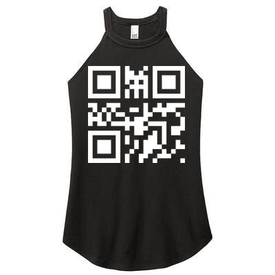 Fuc K You Q R Code Women's Perfect Tri Rocker Tank