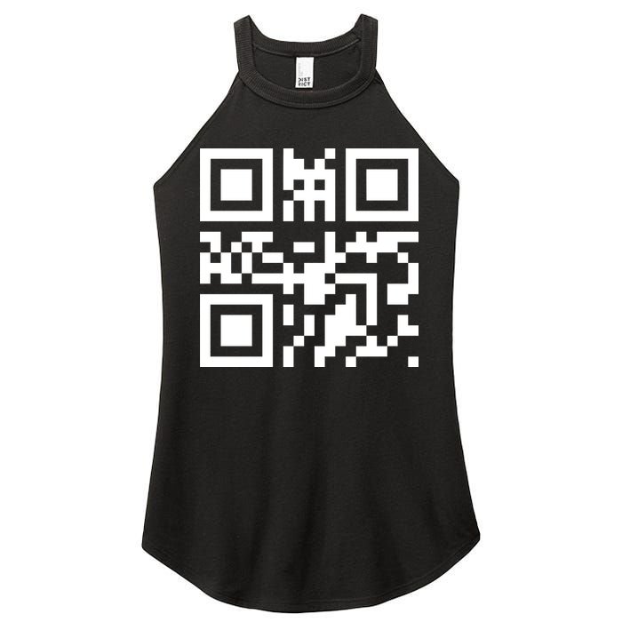 Fuc K You Q R Code Women's Perfect Tri Rocker Tank