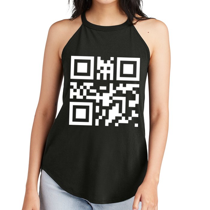 Fuc K You Q R Code Women's Perfect Tri Rocker Tank