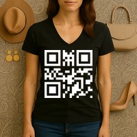 Fuc K You Q R Code Women's V-Neck T-Shirt