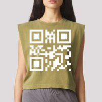 Fuc K You Q R Code Garment-Dyed Women's Muscle Tee
