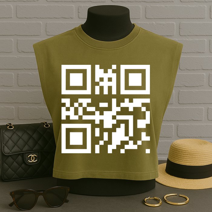 Fuc K You Q R Code Garment-Dyed Women's Muscle Tee