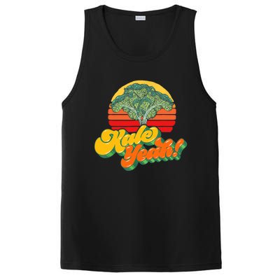 Funny Kale Yeah Gift Funny Vegetable Vintage Retro 80s Sunset Garden Gift PosiCharge Competitor Tank