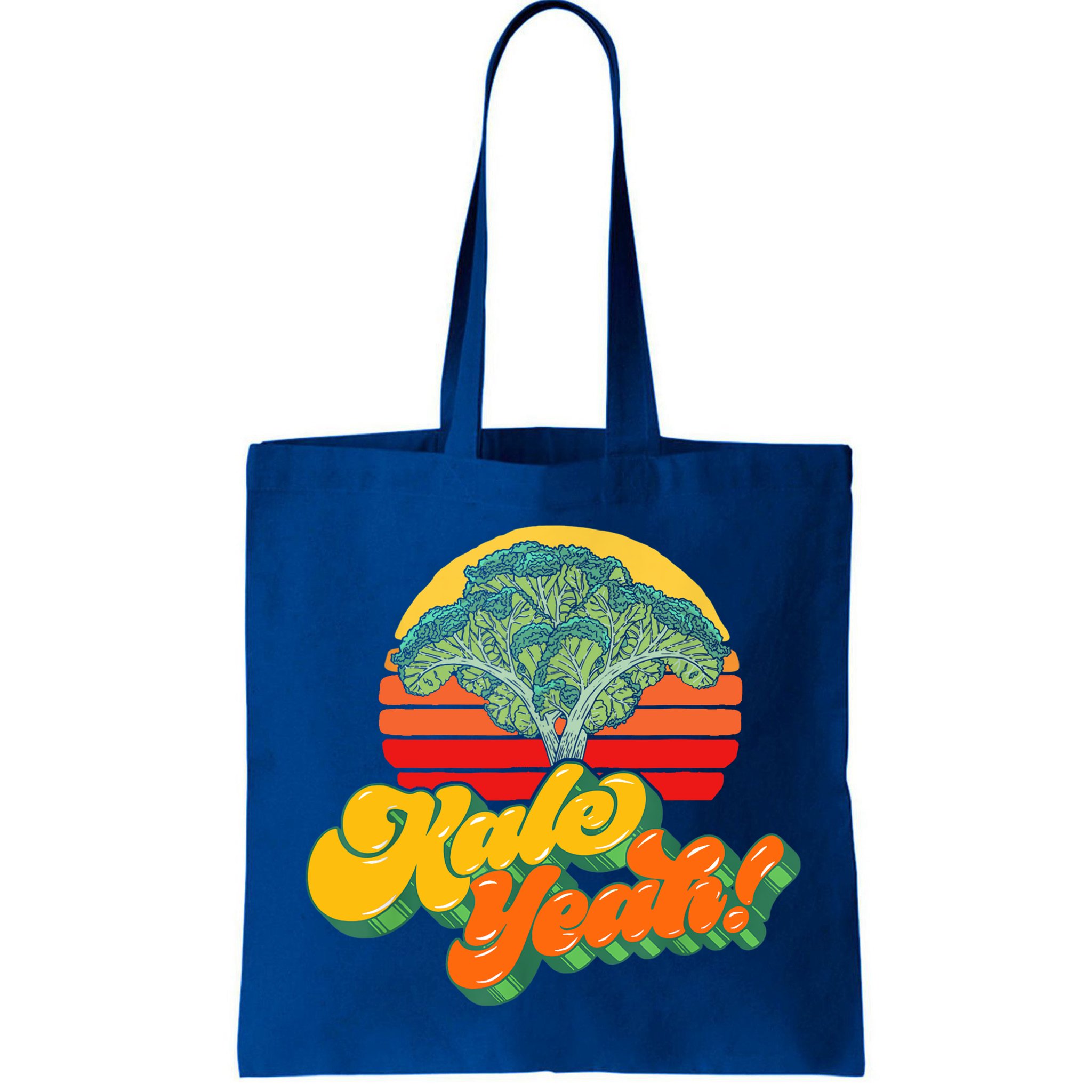 Funny Kale Yeah Gift Funny Vegetable Vintage Retro 80s Sunset Garden Gift Bag