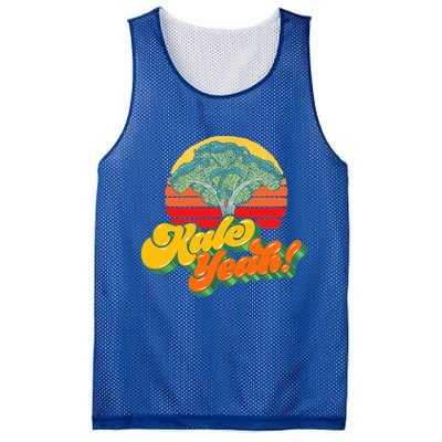 Funny Kale Yeah Gift Funny Vegetable Vintage Retro 80s Sunset Garden Gift Mesh Reversible Basketball Jersey Tank