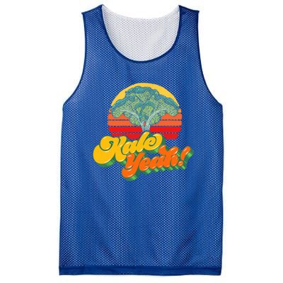 Funny Kale Yeah Gift Funny Vegetable Vintage Retro 80s Sunset Garden Gift Mesh Reversible Basketball Jersey Tank