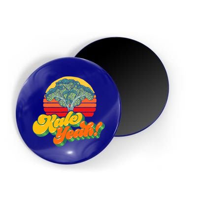 Funny Kale Yeah Gift Funny Vegetable Vintage Retro 80s Sunset Garden Gift Magnet